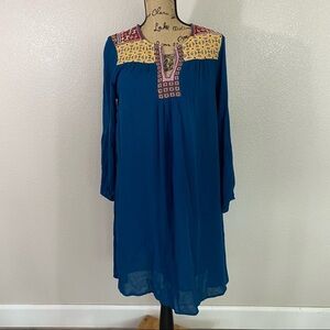 Sundance Teal Embroidered Dress size S